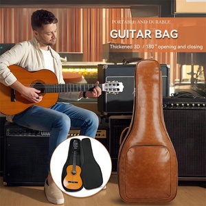 Nouvelles housses de transport pour <span class=keywords><strong>guitare</strong></span> légères, durables, résistantes à l'eau, avec rembourrage en éponge de 0,8 pouce d'épaisseur, douces, imperméables en cuir PU - Product Image 2