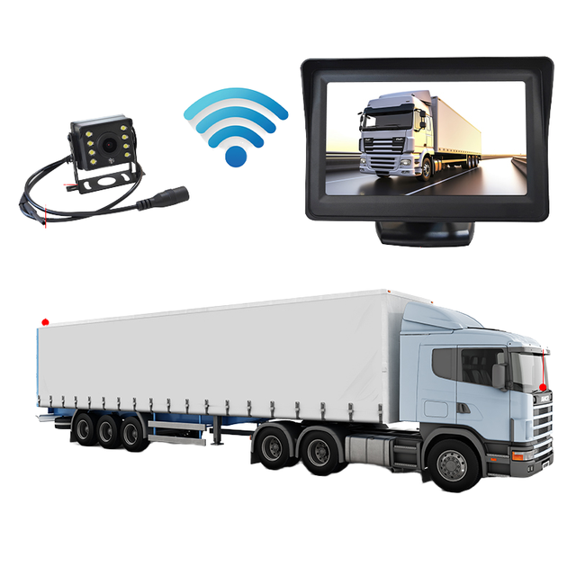 4.3-inch AHD ADAS Split Screen Car Display Wireless Rearview Reversing 720P Night Vision IP68 Waterproof Car Camera