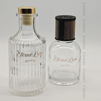 Étiquette adhésive transparente personnalisée pour flacon de parfum cosmétique 10 ml, découpée sur mesure, en PET doré, résistante à l'eau et à l'huile