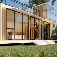 XULV Maison préfabriquée de luxe moderne en acier et verre, cabine capsule spatiale pratique, hébergement mobile écologique, hôtels préfabriqués pour le tourisme