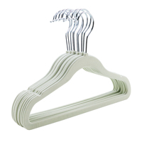 Cintres en plastique velours antidérapants robustes sur mesure à un seul niveau de 30 cm pour armoire