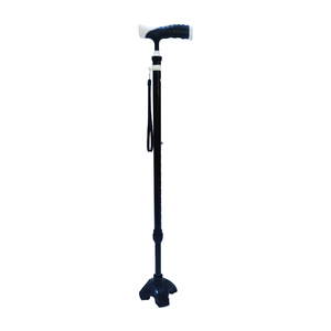 Torcia regolabile in alluminio a basso <span class=keywords><strong>prezzo</strong></span> stampella per bastone da passeggio a quattro zampe per anziani - Product Image 1