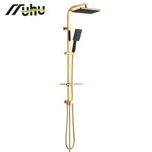 Ensemble <span class=keywords><strong>de</strong></span> <span class=keywords><strong>douche</strong></span> pluie en acier inoxydable SS304 <span class=keywords><strong>de</strong></span> qualité supérieure, chromé, avec douchette à main réglable et <span class=keywords><strong>barre</strong></span> coulissante carrée murale - Product Image 3