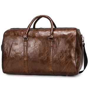 Bolsa de Viaje de PU de Gran Capacidad, Deportiva, para Fin de Semana, Informal, para Negocios, para Viajes Cortos, Tipo Barril - Product Image 1