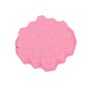 Honeycomb Silicone Cake Mold Pink 1 Piece Baking Mold Oven Safe - Product Image 1