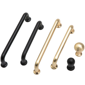 Poignées d'armoire en alliage de Zinc noir et or rose réglables boutons de tiroir poignées de <span class=keywords><strong>porte</strong></span> de placard de cuisine <span class=keywords><strong>commode</strong></span> de meubles de mode - Product Image 1