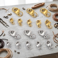 Accessoires de fabrication de bijoux DIY en acier inoxydable : fermoirs mousquetons, anneaux de jonction, crochets, connecteurs pour bracelets, colliers et chaînes