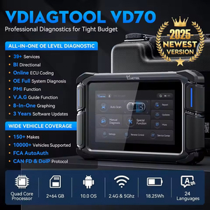 เครื่องทำกุญแจรถยนต์รุ่นใหม่ปี 2026 VD70 VDIAGTOOL รองรับ OBD2 พร้อมฟังก์ชั่นรีเซ็ต 39+ รายการ รองรับการเข้ารหัส EUC รับประกัน 2 ปี - Product Image 1