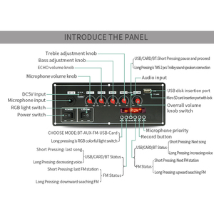 Loa Âm Thanh Pull Rob Bộ Khuếch Đại Công Suất Mô-đun <span class=keywords><strong>Bluetooth</strong></span> <span class=keywords><strong>MP3</strong></span> Máy Nghe Nhạc <span class=keywords><strong>MP3</strong></span> Pin Bảng Micro Không Dây <span class=keywords><strong>Bluetooth</strong></span> 7.4V 2x20W - Product Image 4