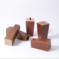 Pieds de canapé carrés en bois de 12 cm, pieds de meubles carrés en bois