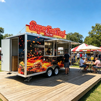 Remorque de camion de restauration rapide homologuée aux États-Unis, grande capacité, pour burgers, pizzas, tacos, chariot mobile à hot-dogs, à vendre