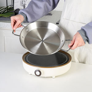 Paellera para mariscos de acero inoxidable, comercial, equipo de restaurante, para cocinar, sartén antiadherente - Product Image 2