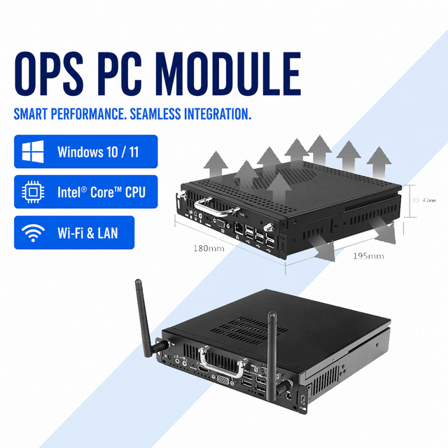 Metal Box 4K Mini Computer PC OPS I3 I5 I7 12V Cheap Mini PC for Interactive Display Office School