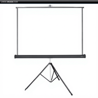 Écran de projection portable 100/72 pouces, matériau blanc souple, projection avant et arrière, fabriqué en plastique durable