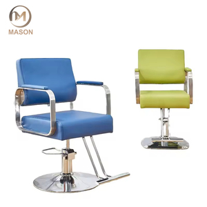Chaise berbère portable moderne Mobilier de salon en métal de qualité commerciale Siège en cuir réglable en hauteur Rotation à 360 degrés Barber - Product Image 1