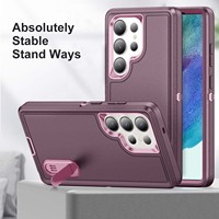 Étui de protection robuste double couche en PC de luxe avec support pour téléphones mobiles Samsung Galaxy S26 Ultra S25 Ultra S24 Ultra S23