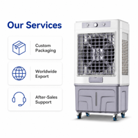 Refroidisseur d'air mobile portable FJ-1120DL, évaporatif, 200W, 3 vitesses de ventilation, refroidissement, humidification, purification, usage commercial et domestique