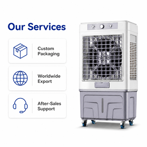 Refroidisseur <span class=keywords><strong>d</strong></span>'<span class=keywords><strong>air</strong></span> <span class=keywords><strong>mobile</strong></span> portable FJ-1120DL, évaporatif, 200W, 3 vitesses de ventilation, refroidissement, humidification, purification, usage commercial et domestique - Product Image 3