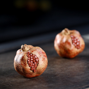 Yixing Purple Clay Pomegranate <b>Tea</b> Pet Zisha Ceramic Ornament For <b>Tea</b> <b>Set</b> Decor - Product Image 3