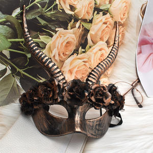 Máscara de fiesta de <span class=keywords><strong>maquillaje</strong></span> de nuevo estilo para Halloween, Dia De Los Muertos, Carnaval, cosplay de cuernos de <span class=keywords><strong>Diablo</strong></span> - Product Image 3