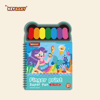 Ensemble de livres de dessin pour enfants Fairy Design Sea World avec 7 couleurs d'encre, papier 20x29,5 cm, jouets de peinture de table pour enfants