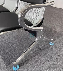 Chaise d'attente en acier et métal à 1, 2 ou 3 places, en cuir PU, pour aéroport, hôpital, bureau, clinique, <span class=keywords><strong>banque</strong></span>, réception ferroviaire, vente chaude - Product Image 3
