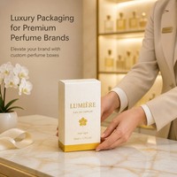 Boîte à parfum en papier gaufré et estampé à l'or, finition opulente, impression brillante et mate, style traditionnel vintage rétro