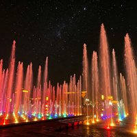Fontaine musicale intelligente professionnelle en acier inoxydable avec lumières LED multicolores, fontaine musicale matricielle
