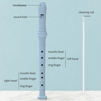 Wholesale Custom Logo 8 Holes German Soprano Recorder ABS Plastic C Key Descant Flute Macaron Color For School Teaching Kids