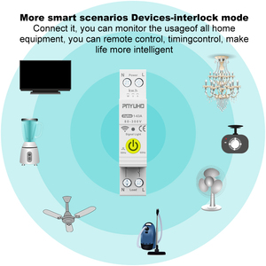 <span class=keywords><strong>Zigbee</strong></span> Smart Switch <span class=keywords><strong>Disjoncteur</strong></span> miniature 63A avec mesure de bande de protection contre les fuites MCB Smart Home Products Module de rail DIN - Product Image 5