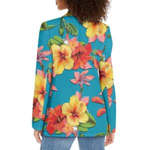 Última moda Casual mujeres abrigos y Blazer Formal Hawaii Floral señoras traje de playa chaquetas polinesias chaquetas baratas para mujeres - Product Image 5