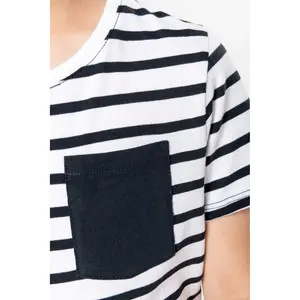 Child's Striped <b>T</b>-<b>shirt</b> with <b>Pocket</b> personalized merchandising - Product Image 3