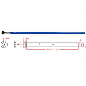 Trussrod de guitare en acier bleu personnalisé à 8 trous, réglage bidirectionnel à double action, avec roue à rayons amovible - Product Image 6