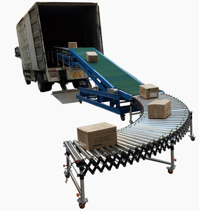 เครื่องปีนเขาไฮดรอลิกสายพานลำเลียงแบบลูกกลิ้งอัตโนมัติโครงเหล็กสแตนเลสแบบไฟฟ้า - Product Image 1