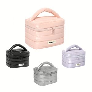Travel Cosmetic Storage Bag with Lid Essential Travel Cosmetic Bag with Large Capacity - Product Image 1