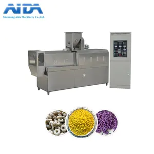 Fritadeira De Flocos De Fritura De Chips De Milho Automático Fazendo A Máquina De Puff Com Linha De Produção