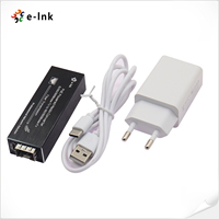 Convertidor de Medios de Fibra Ethernet a SFP PoE de 10/100/1000 Mbps, CC 5~15 V (Tipo-C) o Alimentado por Inyector PoE IEEE802.3at / Conmutador PoE