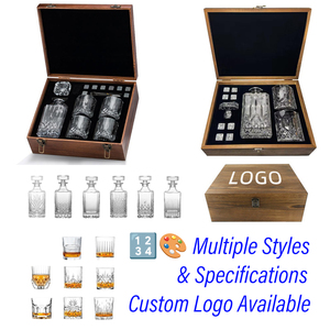 Verre à whisky et carafe ensembles de cadeaux personnalisés carafe à whisky carrée en cristal Transparent pour vin liqueur whisky Cocktail <span class=keywords><strong>cadeau</strong></span> - Product Image 5