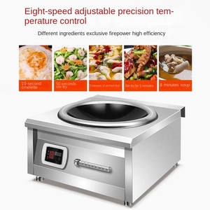เตาทำอาหารแบบเหนี่ยวนำในเชิงพาณิชย์8000W สแตนเลสสตีลกันน้ำ3500W เงินสีดำ - Product Image 6