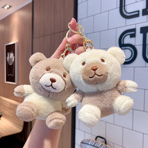 Nuevo colgante de oso y llavero de muñeca de conejo, dibujos animados con relleno de algodón de peluche de juguete PP, técnicas lavadas para accesorios de puesto callejero - Product Image 2