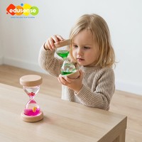Bouteille sensorielle à visière en forme d'entonnoir EDUsense en bois de hêtre et acrylique, jouet Montessori apaisant pour le suivi visuel et la stimulation sensorielle, pour enfants et adultes