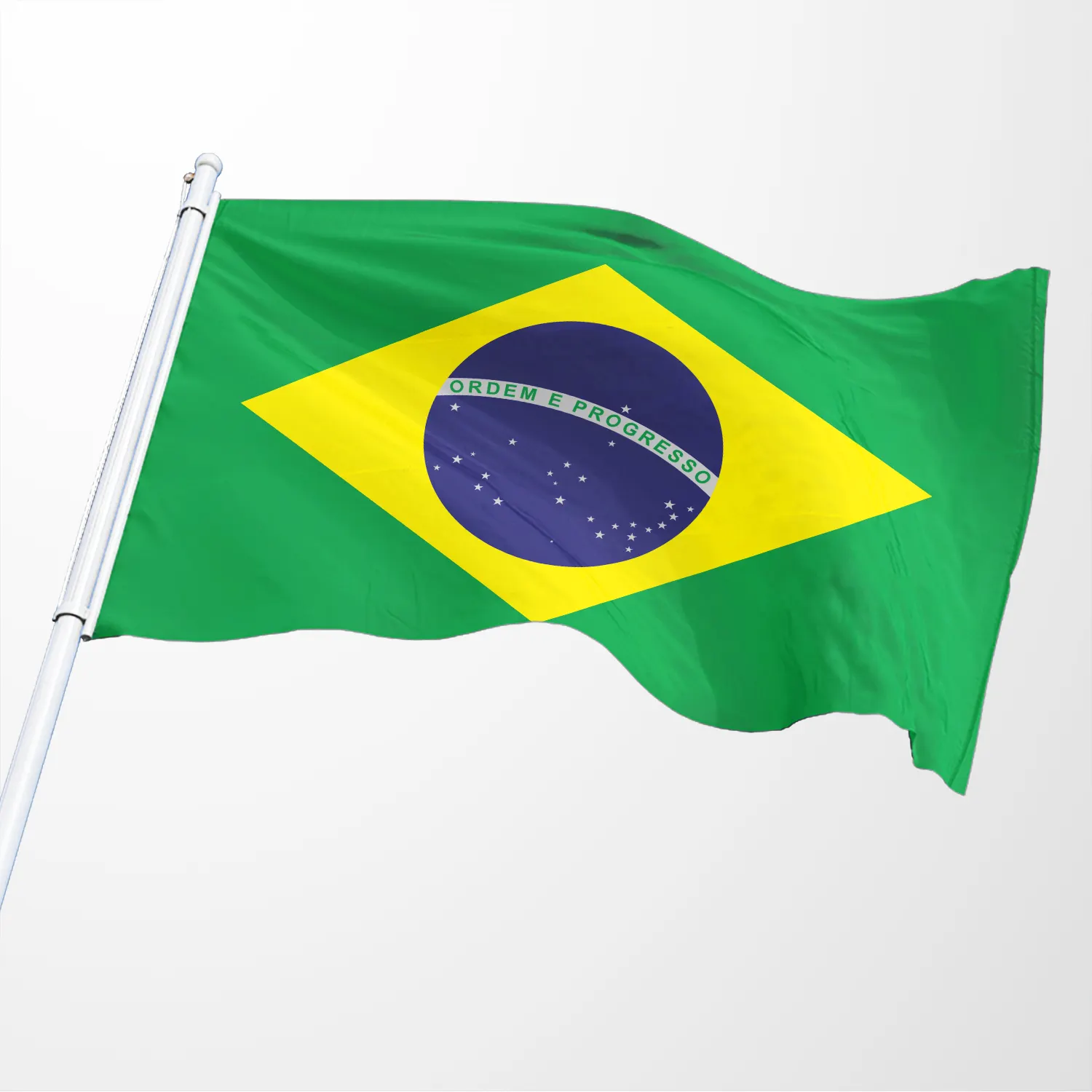 Produto promocional por atacado personalizado 3x5ft 100% impressão de tela de poliéster para vela bandeira náutica do brasil