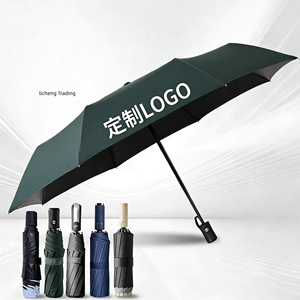 Luxury Foldable <b>Mini</b> Small Rain Umbrella Custom Branded Logo Printed White <b>Black</b> Blue Outdoor Pocket Automatic Folding Umbrellas - Product Image 1