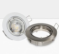 Support de lampe en aluminium GU10 MR16 G5.3 Down Light Steel Mobile LED Spot Light Frame in White Black Spotlight Housing