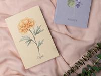 Carnet personnalisé à spirale avec motif floral de fleur de naissance, format A4/A5, pour étude biblique et papeterie de voyage