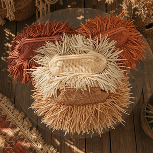 Borse in Rafia all'Uncinetto con Nappe Stile Bohemien Più Popolari, Borse all'Uncinetto Fatte a Mano, Pochette di Lusso da Donna - Product Image 6
