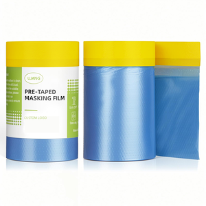 Ruban de masquage en <span class=keywords><strong>film</strong></span> plastique UJANG avec <span class=keywords><strong>film</strong></span> de protection, masqueur manuel pour la peinture, <span class=keywords><strong>film</strong></span> de masquage automobile pré-collé décoratif - Product Image 1