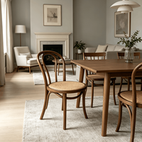 Chaise de salle à manger moderne en tissu tressé capitonnée, durable pour les petits espaces, salon, maison ou restaurants d'hôtel