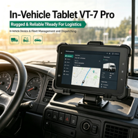 Tableta Robusta para Vehículos de 7 Pulgadas, Android 9.0, IP67, GPS, GLONASS, 4G LTE, CAN BUS, ELD, 800nits, Tableta de Gestión de Flotas con Estación de Acoplamiento