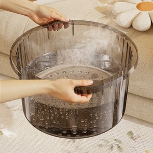 Home Use Extra Tall Deep Massage Foot Bath Tub Transparent Thickened Over The Knee Large Size Health Foot Basin - Product Image 2